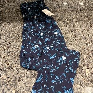H&M Navy Blue Floral Viscose NWT